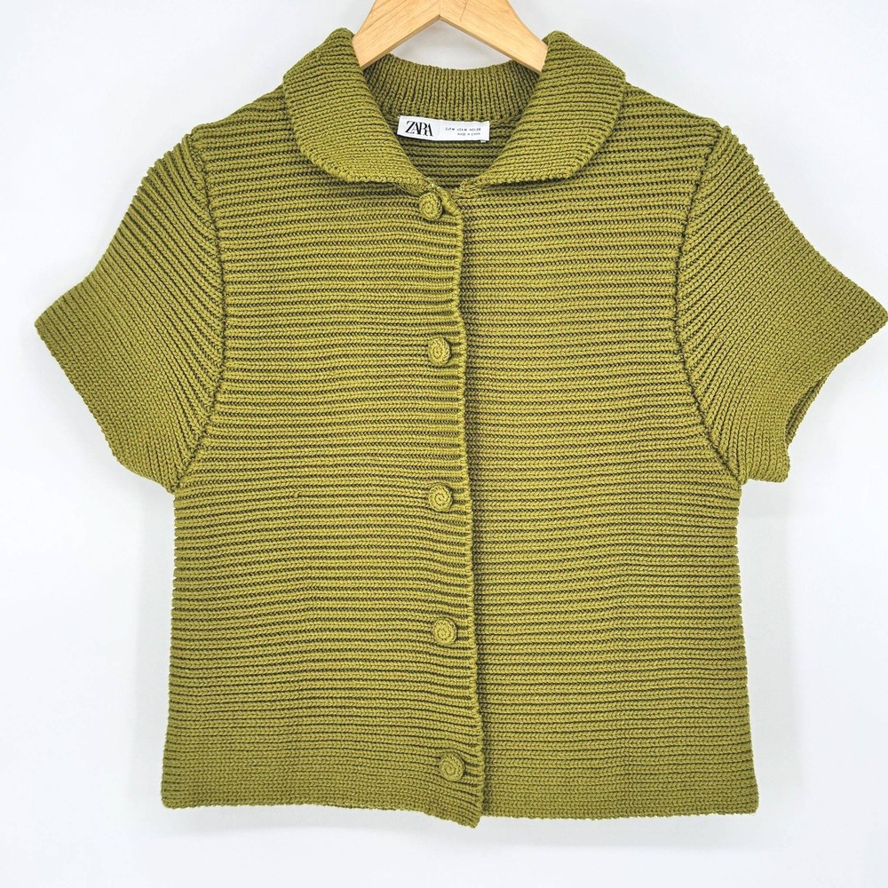 Zara Olive Green Knit sweater